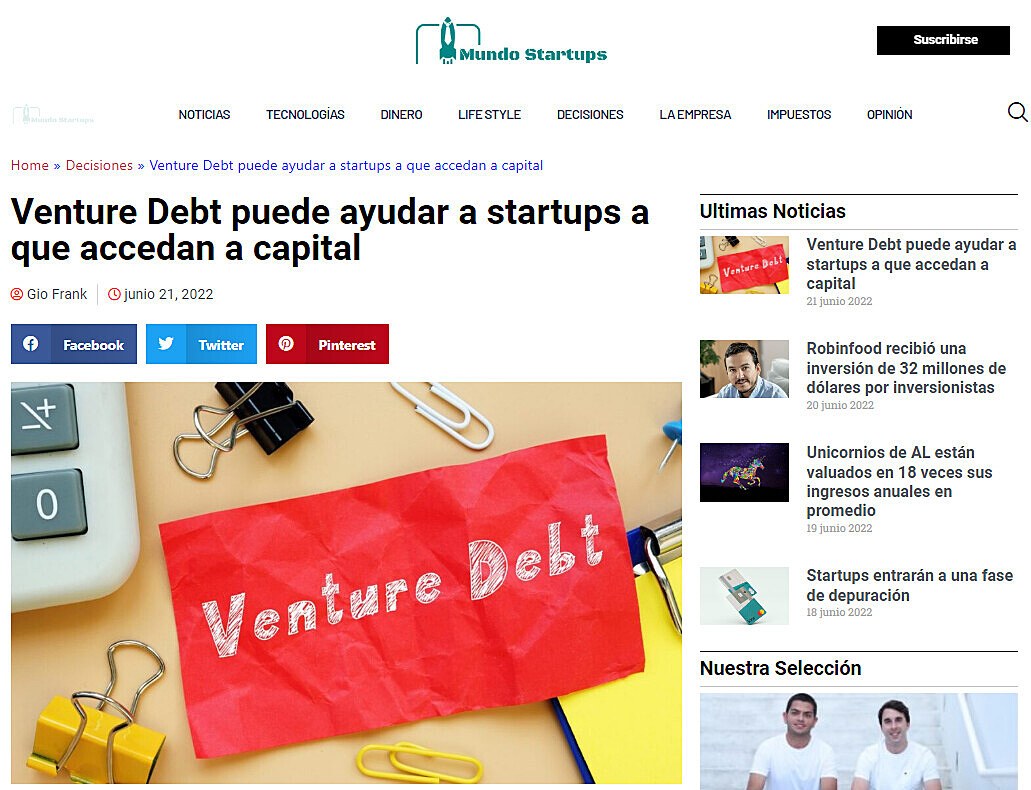 Venture Debt puede ayudar a startups a que accedan a capital